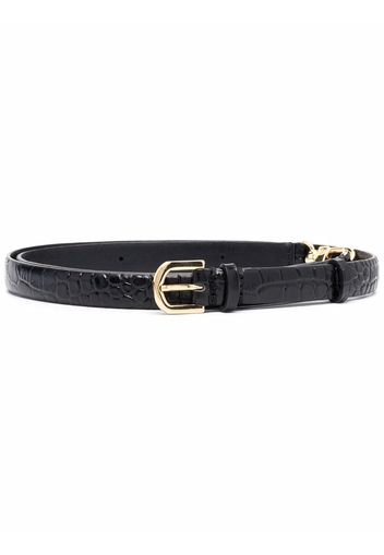 Totême crocodile-effect belt - Black