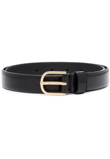 Totême buckle-fastening leather belt - Black