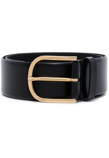 Totême buckle-fastening leather belt - Black
