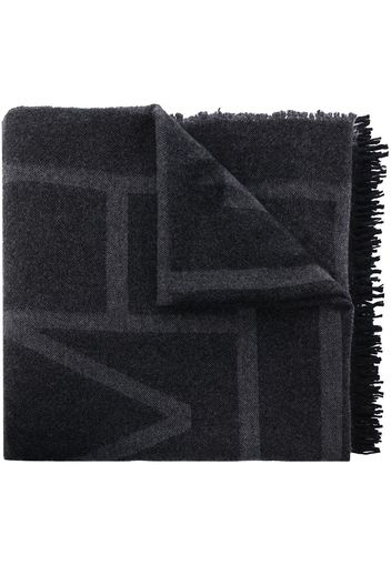 Totême large monogram scarf - Grey