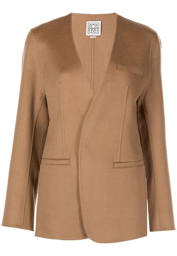 Totême oversized slip-on blazer - Brown