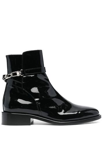 Totême The Jodhpur patent leather boots - Black