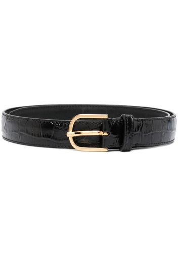TOTEME crocodile-effect leather belt - Black