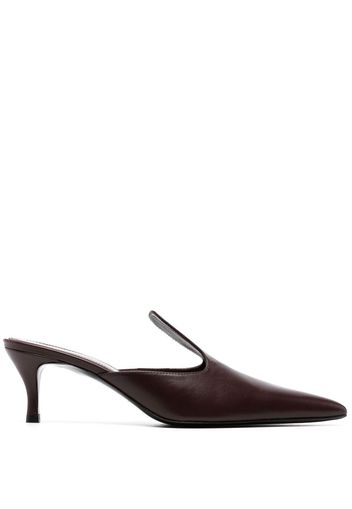 TOTEME slip-on leather mules - Red