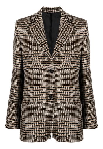 TOTEME single-breasted check-pattern blazer - Brown