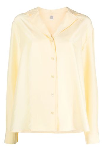 TOTEME long-sleeved silk shirt - Yellow