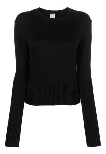 TOTEME crew-neck ribbed jumper - Black