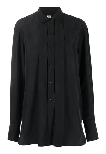 TOTEME pleated silk shirt - Black