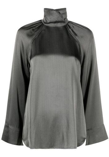 TOTEME funnel-neck long-sleeve top - Grey