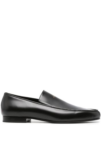 TOTEME logo-embellished leather loafers - 001 BLACK