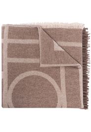 Totême large monogram scarf - Neutrals