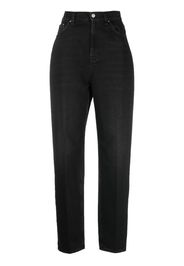 TOTEME faded-effect tapered-leg jeans - Black