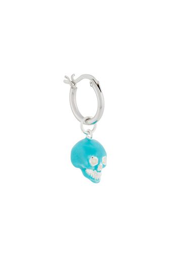 small skull hoop earring