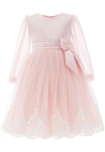 Tulleen bow-detailing tulle dress - Pink