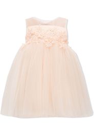 Tulleen floral-embroidered tulle dress - PINK