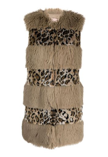 TWINSET animal-print faux-fur gilet - Neutrals