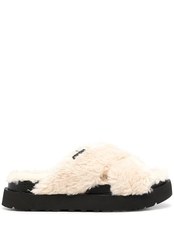 UGG Fuzz Sugar cross slides - Neutrals