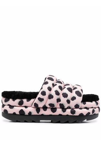 UGG Puft cheetah-print slides - Black