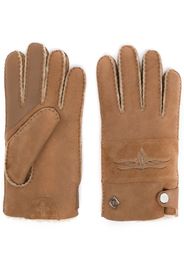 UGG X COTD embroidered-motif gloves - Brown