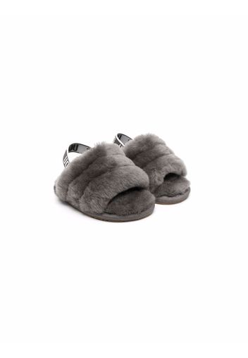 UGG Kids logo-slingback sandals set - Grey