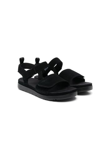 UGG Kids calf suede slingback sandals - Black