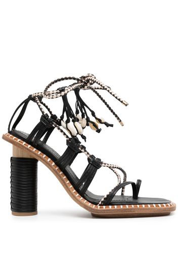 Ulla Johnson Cora seashell heeled sandals - Black