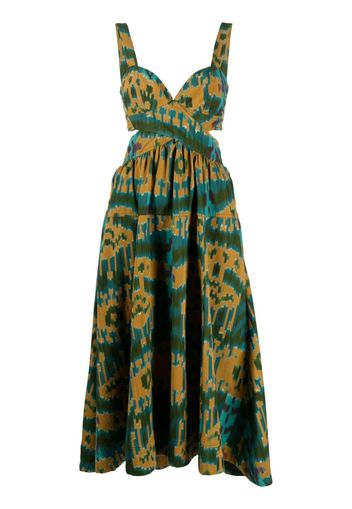 Ulla Johnson Sarika abstract-print dress - Yellow