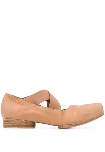 crossed strap ballerinas