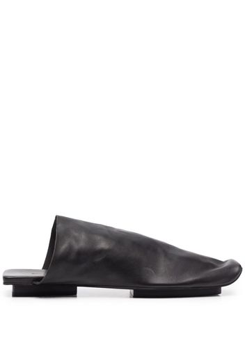 Uma Wang square-toe flat mules - Black