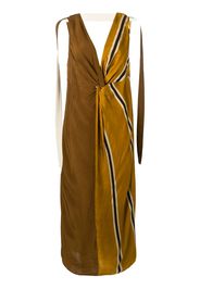 Uma Wang front knot satin dress - Neutrals