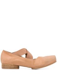 crossed strap ballerinas