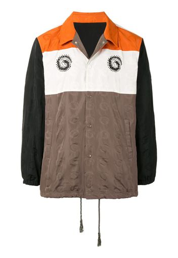 colour-block logo-print jacket