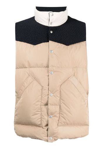 Undercover panelled padded gilet - Brown