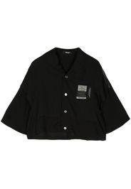 Undercover name-tag button-up shirt - Black