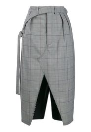 Unravel Project front slit skirt - Black