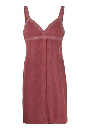 Valentino Pre-Owned 1980s contrast-stitching shift dress - Red
