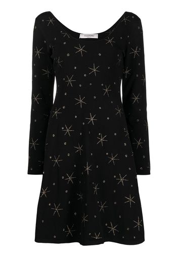 Valentino Pre-Owned star-print knitted dress - Black