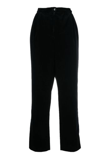 Valentino Pre-Owned 1980s velvet straight-legged trousers - Black