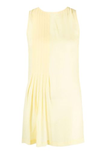 Valentino Pre-Owned 2000s semi-sheer pleated minidress - Yellow