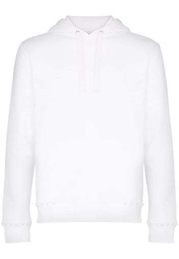 Valentino Rockstud embellished cotton blend hoodie - White