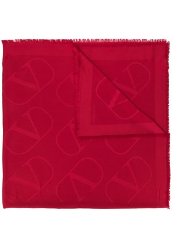 Valentino VLOGO jacquard stole - Red