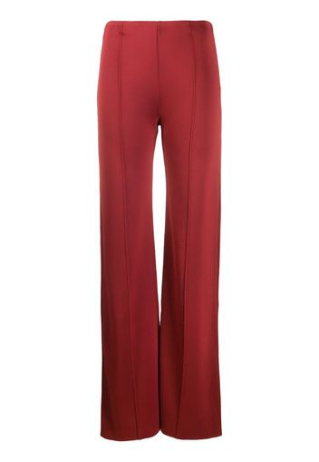 piped seams flared trousers