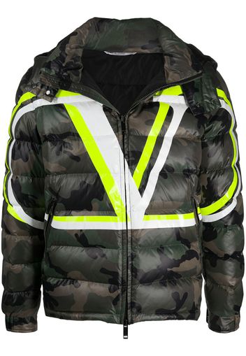 VLOGO camouflage quilted puffer jacket