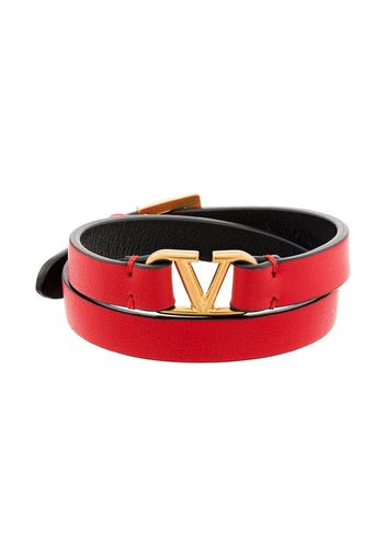 Valentino Garavani VLogo double-strap bracelet - Red