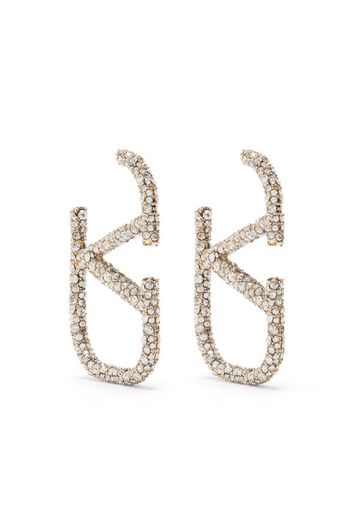 rhinestone-embellished VLOGO earrings