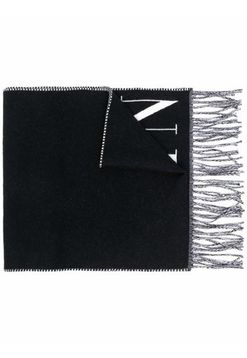 Valentino VLTN knitted logo scarf - Black