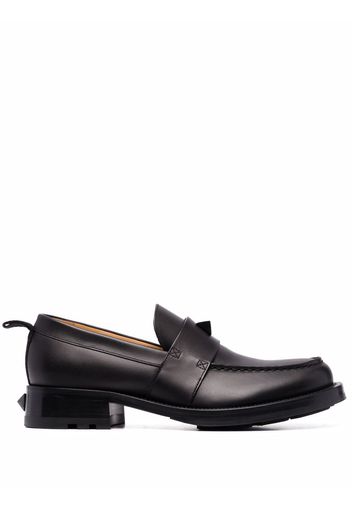 Valentino Garavani Roman Stud leather loafers - Black