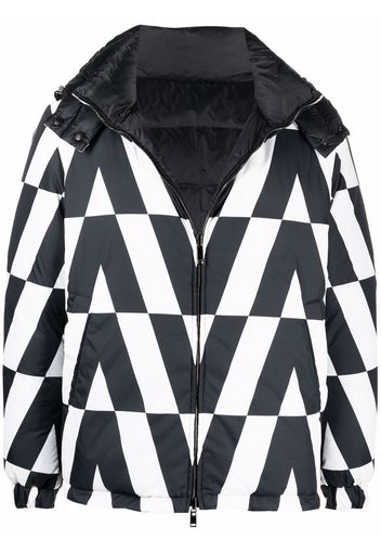 Valentino monogram-print padded jacket - Black