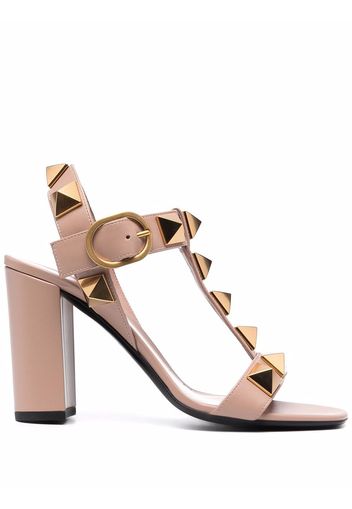 Valentino Garavani Roman Stud block-heel sandals - Pink