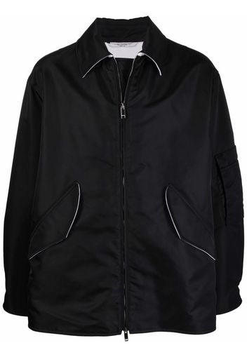 Valentino zip-up shirt jacket - Black